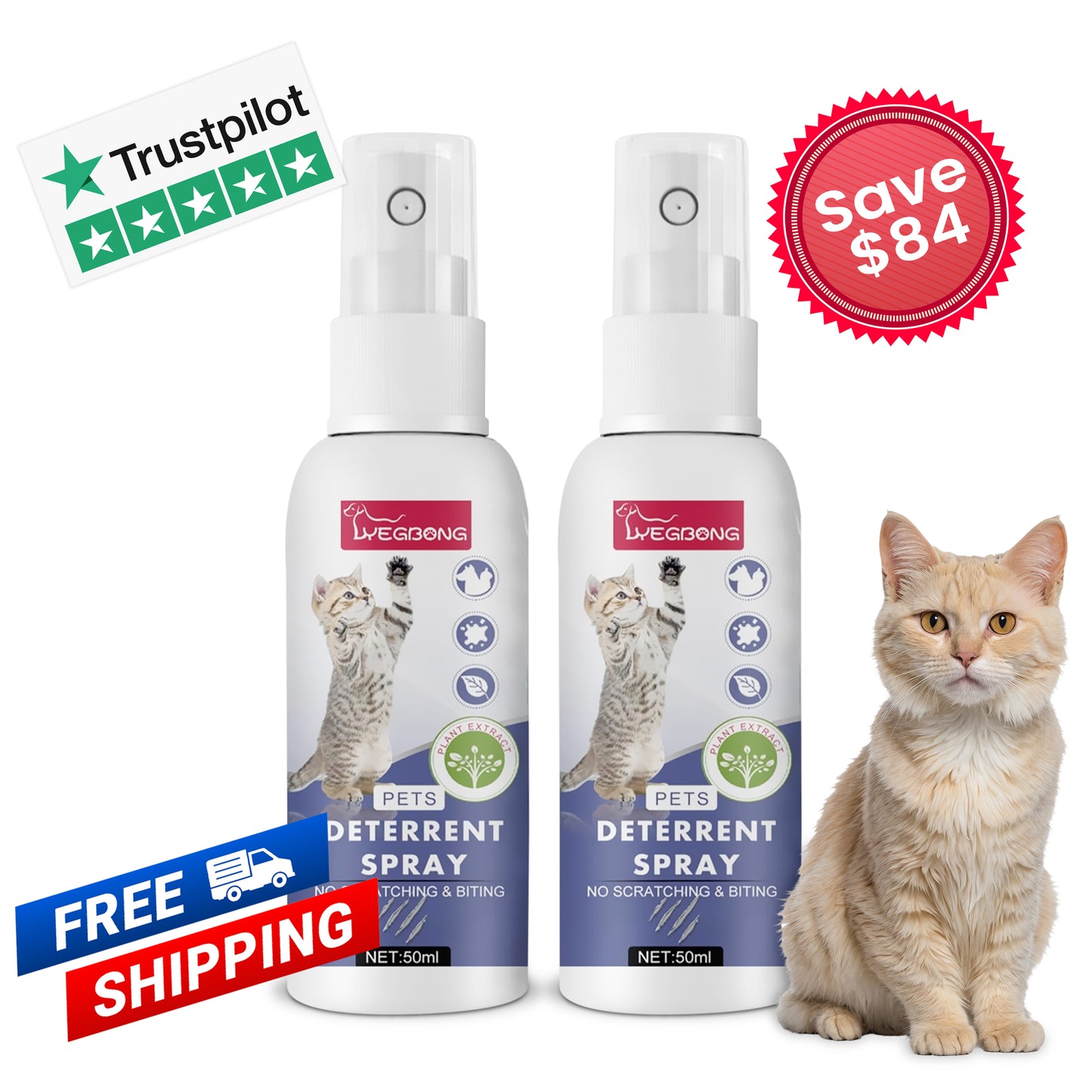 4 bottles of the Anti-Cat Scratch Spray